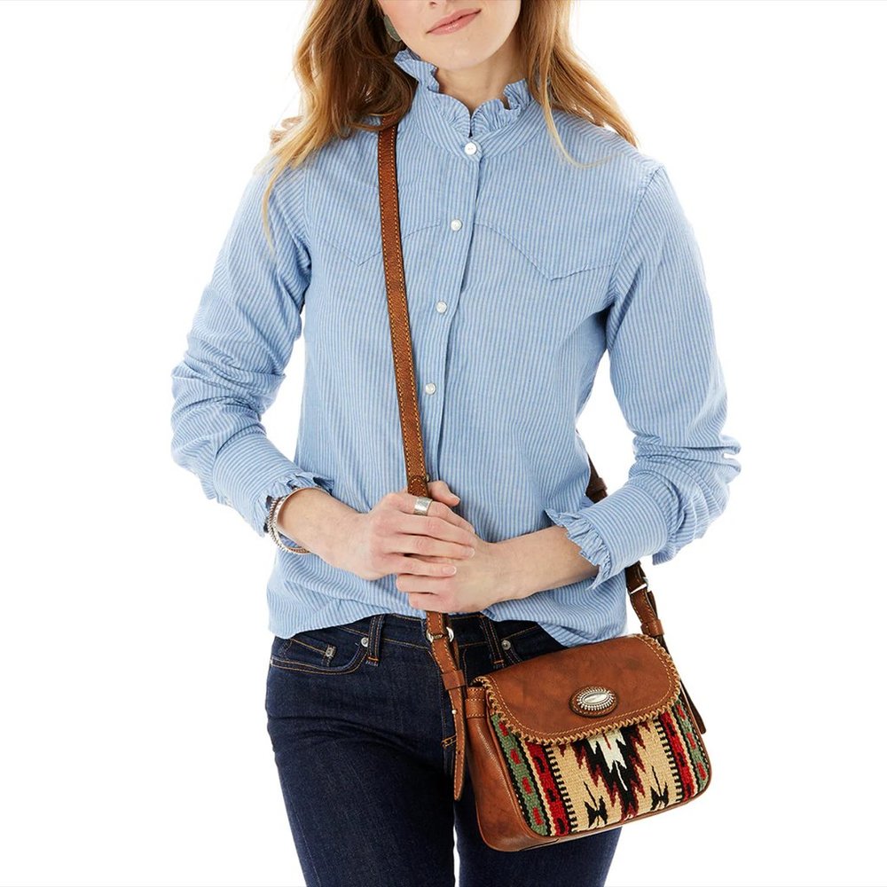 NWT New Brighton Colton Flap Crossbody Saddle Retired Rare - Picture 4 of 4
